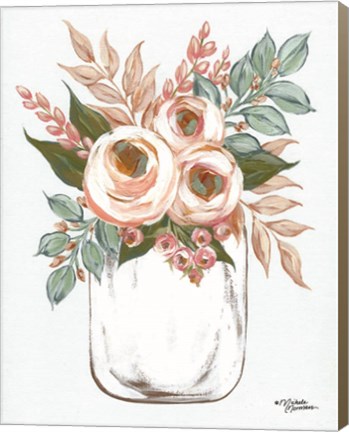 Framed Floral Jar Print