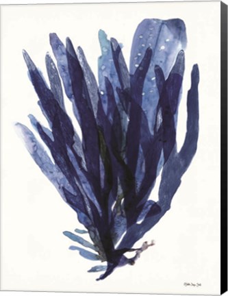 Framed Transparent Indigo Sea Grass II Print