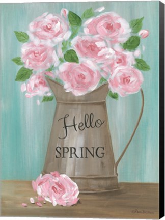 Framed Hello Spring Roses Print