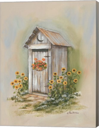 Framed Country Outhouse I Print