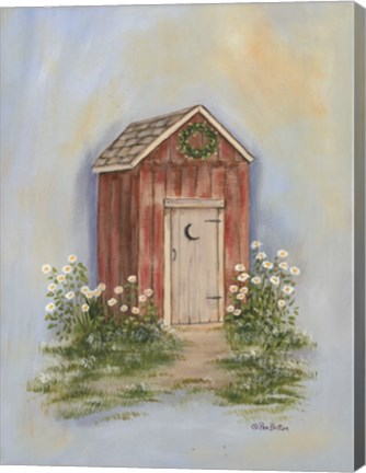 Framed Country Outhouse II Print