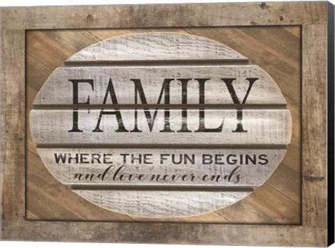 Framed Family - Where the Fun Begins Print