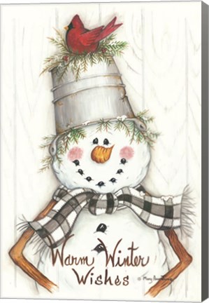 Framed Country Snowman Print