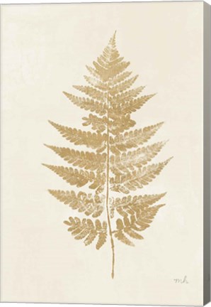 Framed Fern Print I Gold No Shiplap Print