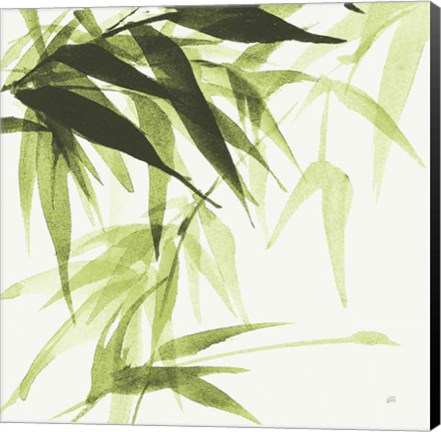 Framed Bamboo IV Green Print