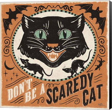 Framed Scaredy Cats III Print