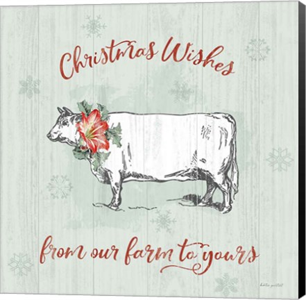 Framed Farmhouse Christmas III Print