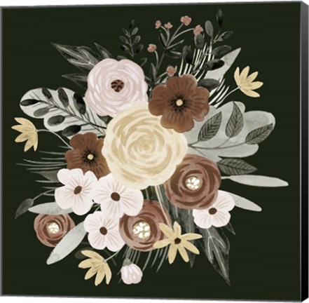 Framed Earthy Bouquet II Print
