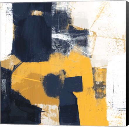 Framed Navy &amp; Gold II Print