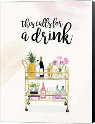 Framed Happy Hour at Home II Print