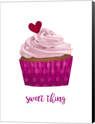 Framed Valentine&#39;s Cupcake II Print