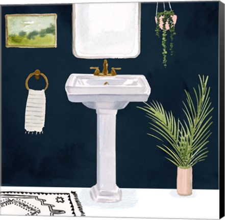 Framed Boho Bath Sinks I Print