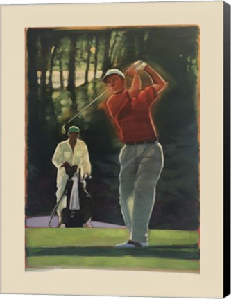 Framed Golfer Print