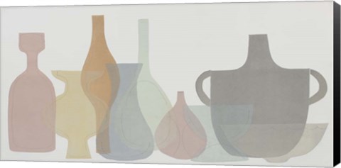 Framed Soft Pottery Shapes II Print