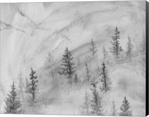 Framed Foggy Foothills II Print