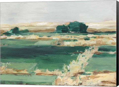 Framed Emerald Fields I Print