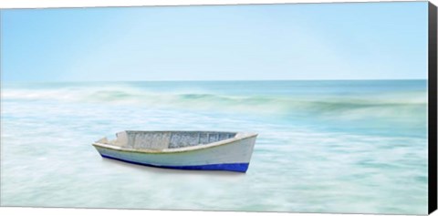 Framed Boat on a Beach I Print