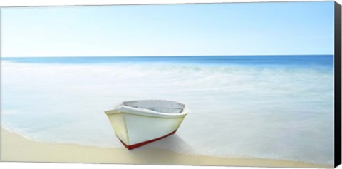 Framed Boat on a Beach III Print