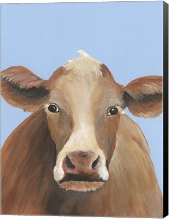 Framed Cow-don Bleu IV Print