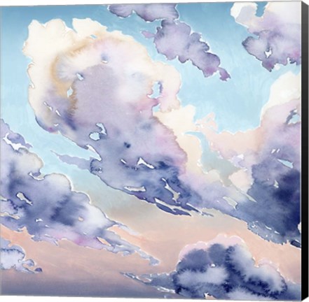Framed Covered Clouds II Print