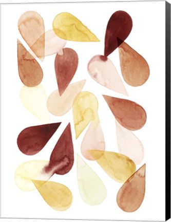 Framed Falling Petals I Print