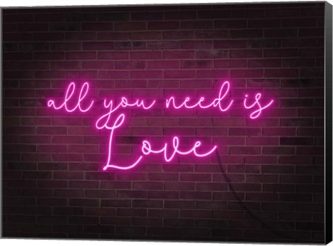 Framed Neon Love I Print