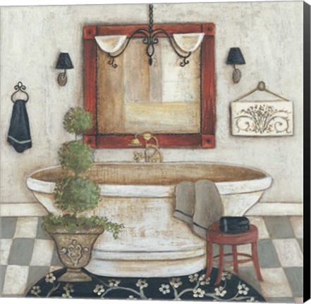 Framed Casual Bath II Print