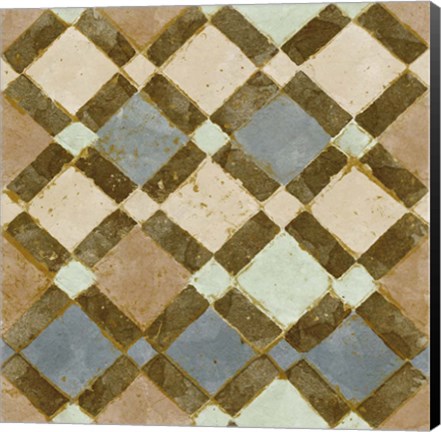 Framed Tile of Squares I Print