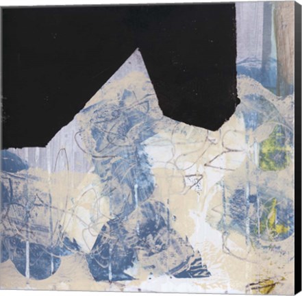 Framed Blue &amp; Black II Print