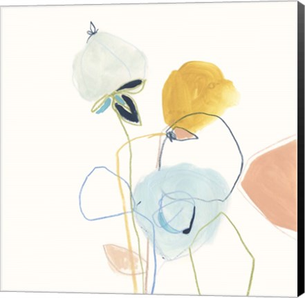 Framed Contour Garden I Print