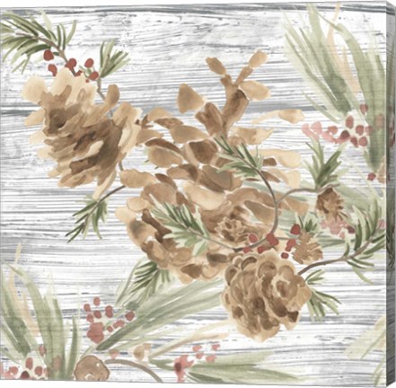 Framed Pinecone Lodge III Print