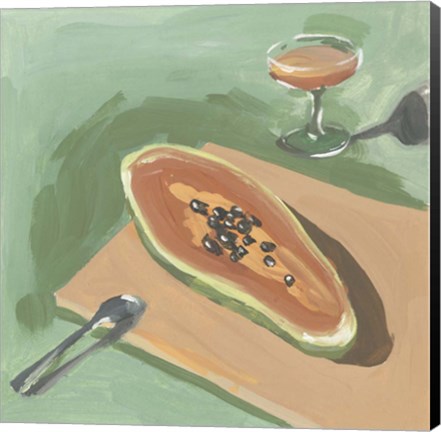 Framed Still Life with Papaya I Print