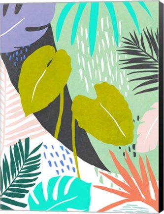 Framed Jazzy Jungle I Print