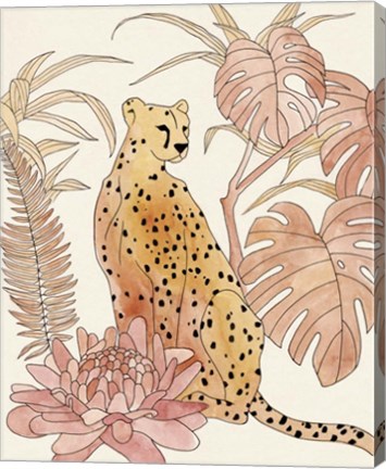 Framed Blush Cheetah III Print