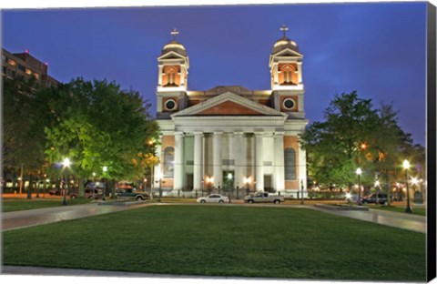 Framed Cathedral of the Immaculate Conception Mobile Alabama Print