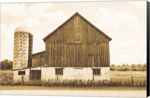 Framed Weathered III Sepia Print