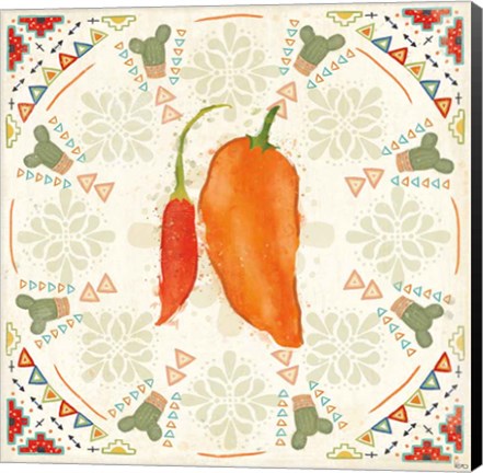 Framed Tex Mex Fiesta VI Print