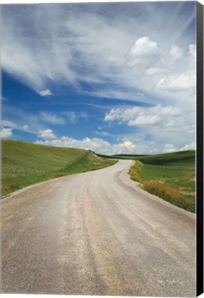 Framed Gravel Road Near Choteau Montana II Print