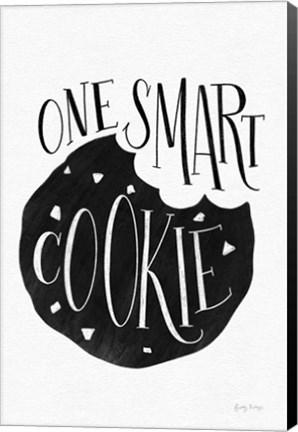 Framed One Smart Cookie BW Print