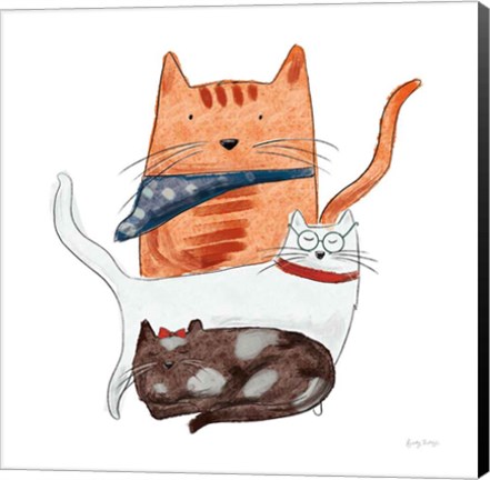 Framed Playful Pets Cats II Print