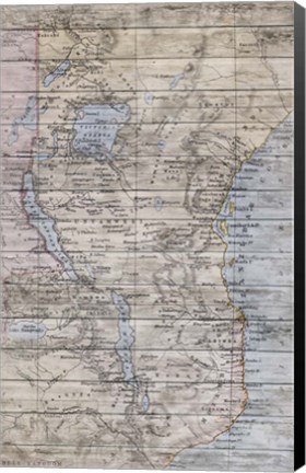 Framed Old Map Africa Print