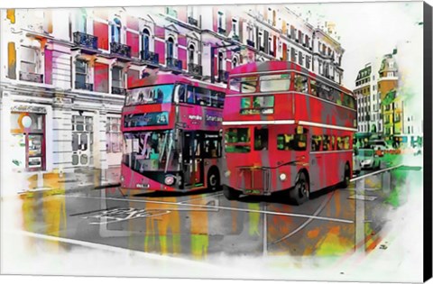 Framed London Bus Print