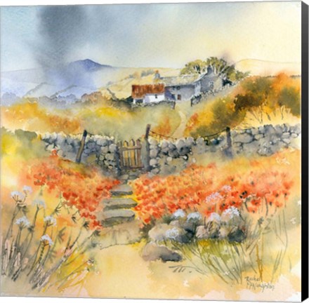 Framed Through the Poppies Print