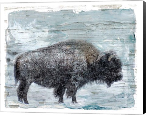 Framed Winter Buffalo Print