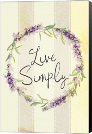 Framed Live Simply Lavender Print