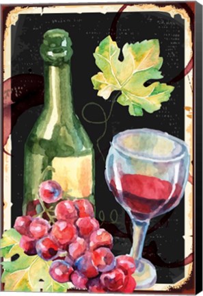 Framed Kitchen Wine II Print