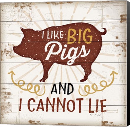 Framed Big Pigs Print