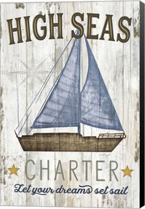 Framed High Seas Charter Print