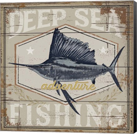 Framed Deep Sea Fishing Print