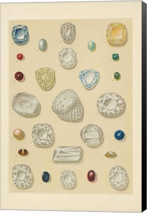 Framed Precious Stones I Print